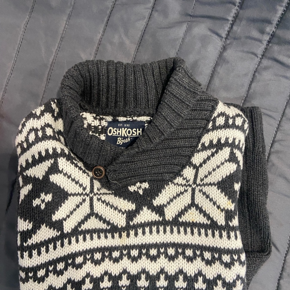 OshKosh B'gosh Men's Black and White Turtleneck Sweater